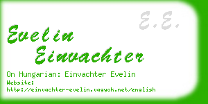 evelin einvachter business card